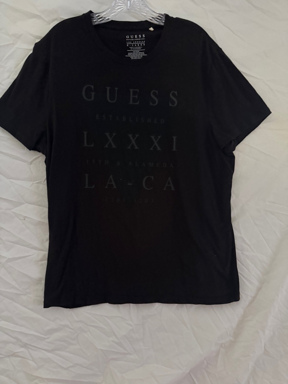 Guess 90’s Y2K Black Tonal Logo Tee